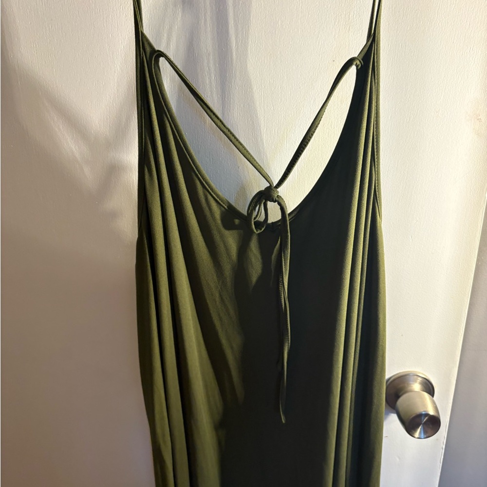 SHEIN maxi Olive Green Dress - Picture 3 of 4